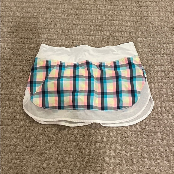 lululemon athletica Pants - Lululemon Colorful Plaid Athletic Skort